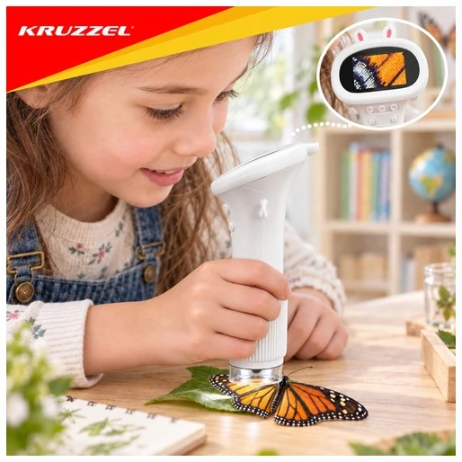 Kruzzel 1000x Baltas Educational Microscope