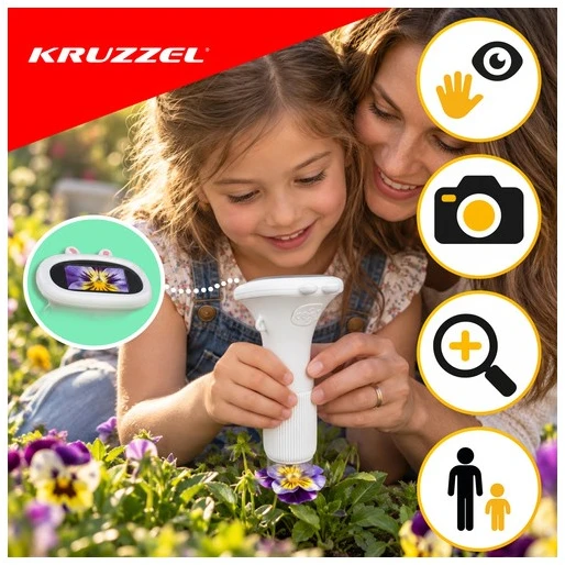 Kruzzel 1000x Baltas Educational Microscope