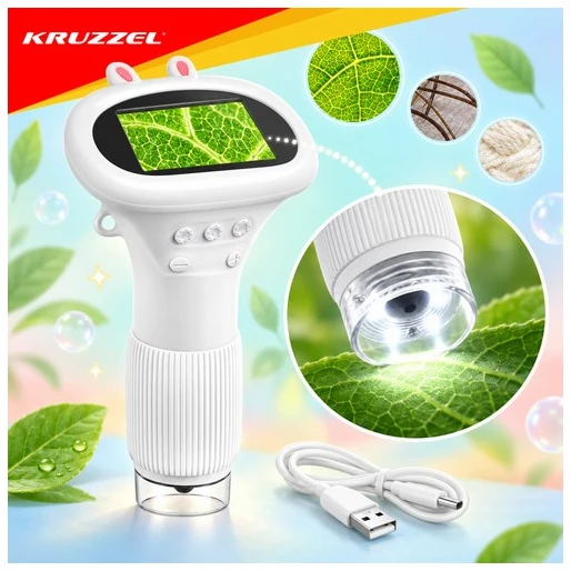 Kruzzel 1000x Baltas Educational Microscope