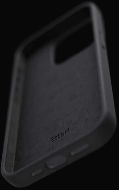 Dėklas Telforceone Etteri Silicone Apple iPhone 15 Pro Max 6,7" juodos spalvos