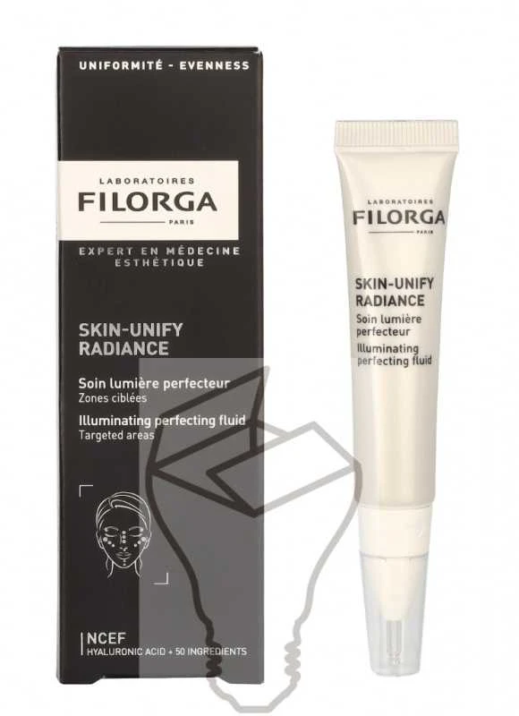 „Filorga Skin-Unify Radiance Radiance Care Illuminating Perfecting Fluid“ veido odos korekcinis skystis 15 ml