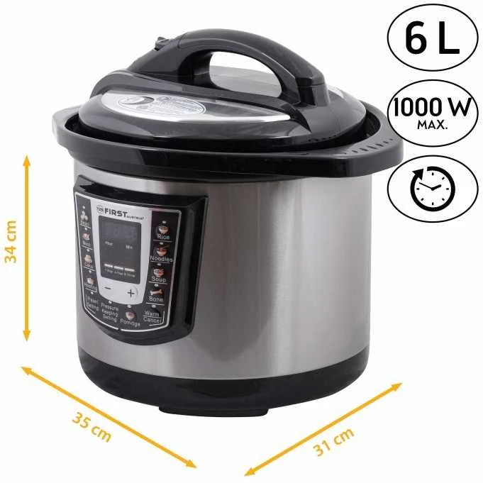 Daugiafunkcinis puodas First 1000W electric pressure cooker 6L