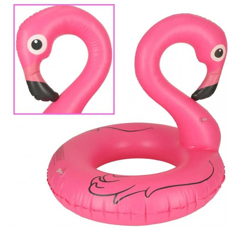 Pripučiamas plaukimo ratas, flamingas, 90cm, rožinė sp.