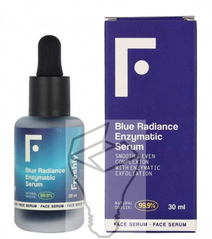 Freshly Cosmetics Mėlyna Radiance Enzymatic Serum fermentinis šveičiantis serumas veidui, 30 ml