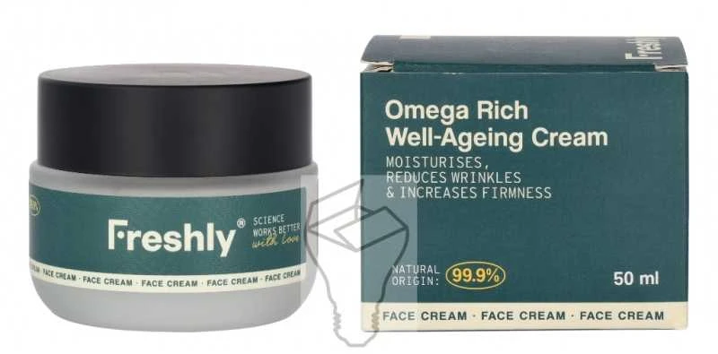 Freshly Cosmetics Omega Rich Well-Ageing Kreminis senėjimą stabdantis veido kremas, 50 ml