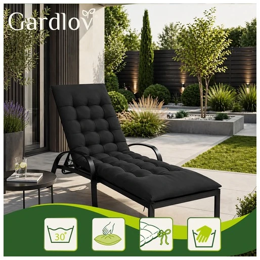 Gardlov juodas dygsniuotas sodo gulto pagalvėlė