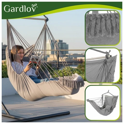 Gardlov pakabinamas sūpynių krėslas, 210 cm, pilkas
