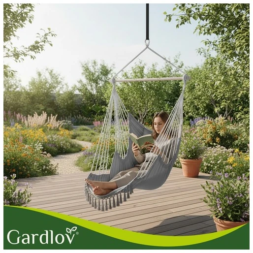 Gardlov pakabinamas sūpynių krėslas, 210 cm, pilkas