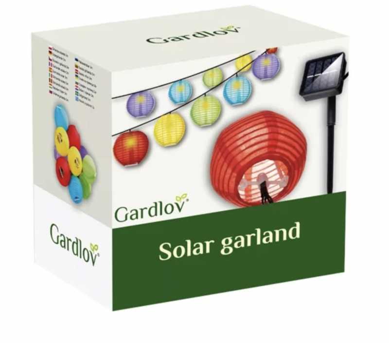 Gardlov Spalvota sodo girlianda su saulės baterija 3,5m 2V IP44 23412