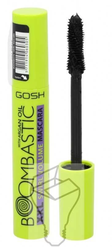 Gosh Boombastic XXL Swirl Volume Blakstienų tušas #001 Juodas, 13 ml