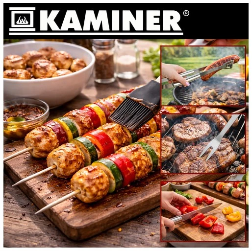 Grilio įrankių rinkinys - 5 vnt. Kaminer 27182