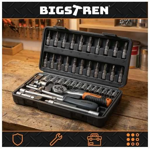 „Bigstren“ įrankių rinkinys 46 dalių dėkle. Bigstren 26844
