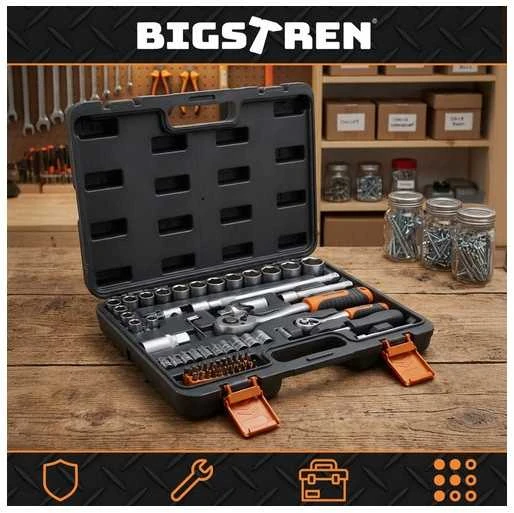 „Bigstren“ įrankių rinkinys 72 dalių dėkle. Bigstren 26846
