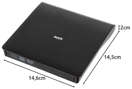 Išorinis diskas + CD/DVD įrašymo įrenginys Izoxis 26083