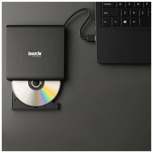 Išorinis diskas + CD/DVD įrašymo įrenginys Izoxis 26083