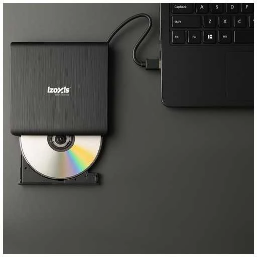 „Izoxis 26083“ išorinis diskas + CD/DVD įrašymo įrenginys
