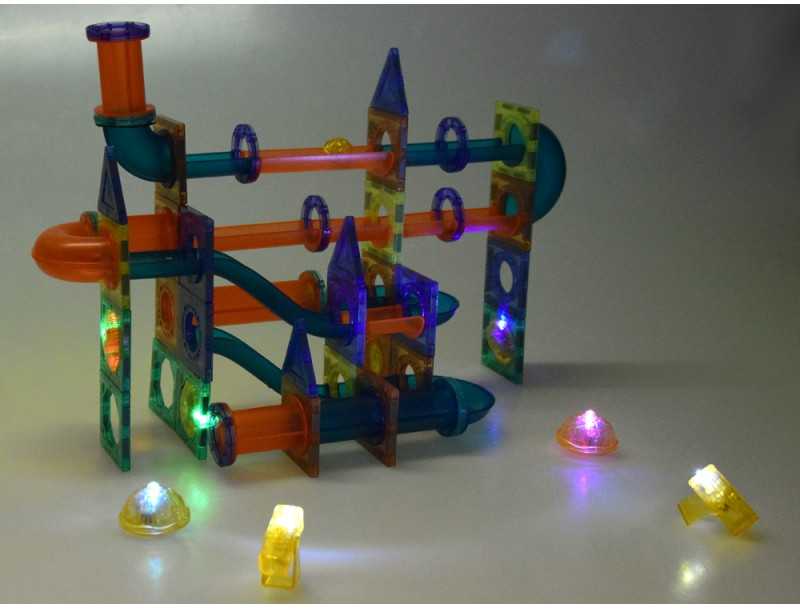 Jokomisiada 3D GLOWING magnetic blocks - Build a ball track KULODROM 116 pieces ZA5894