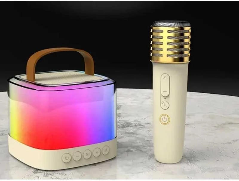 Jokomisiada „Bluetooth“ garso kalba + belaidis mikrofonas x2 KARAOKE rinkinys IN0178