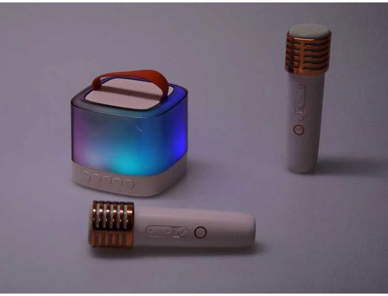 Jokomisiada „Bluetooth“ garso kalba + belaidis mikrofonas x2 KARAOKE rinkinys IN0178