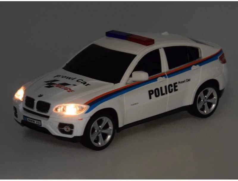 Jokomisiada BMW X6 sportinis policijos automobilis su nuotolinio valdymo pulteliu RC0660 BI