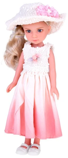 Jokomisiada Elegant Stylish Doll in Hat with Long Skirtas šviesiems plaukams Hair ZA5314