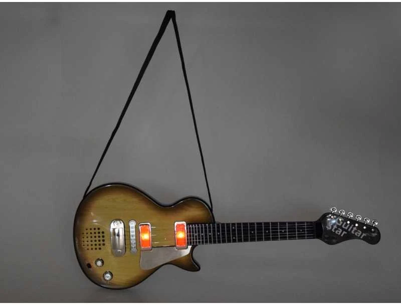 Jokomisiada Elektrinės gitaros žaislas vaikams melodijos šviesa + dirželis IN0169 JA