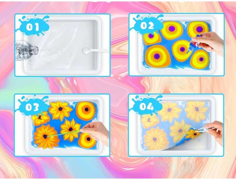 Jokomisiada Hydrographics water painting set 12 colors EBRU ZA5921
