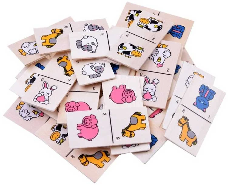 Jokomisiada Illustrated Domino for children of animals ZA2515