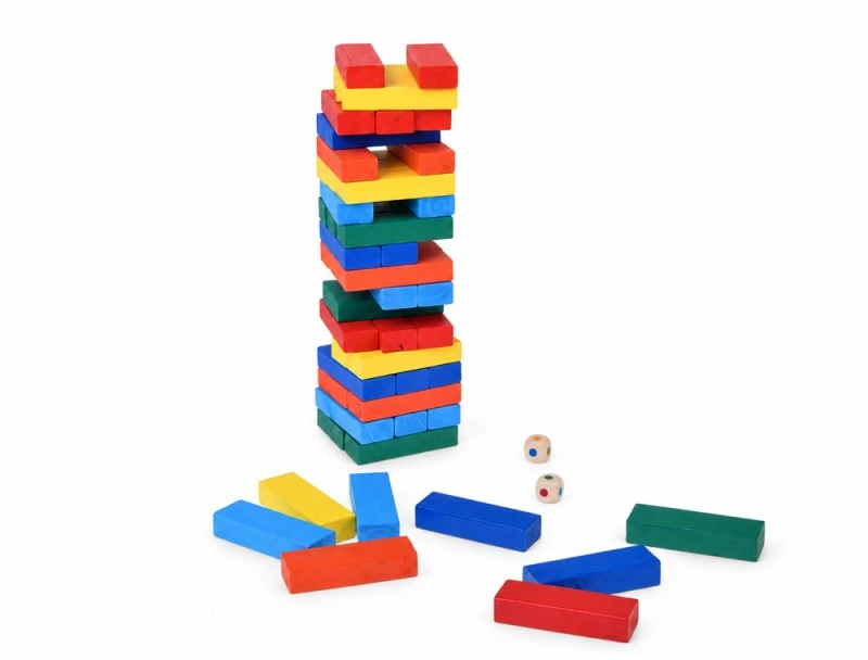 Jokomisiada JENGA svyruojančio bokšto arkadinis žaidimas – medinės kaladėlės ZA6636