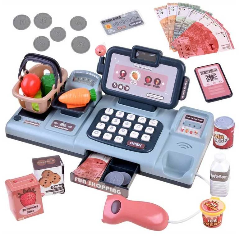 Jokomisiada Kasa, svorio skaitytuvas + išmanusis telefonas, krepšelis ZA4147