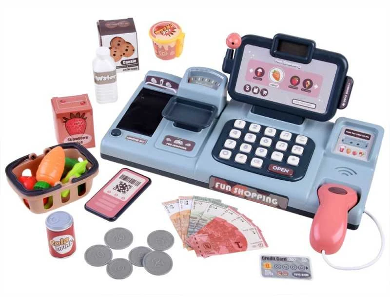 Jokomisiada Kasa, svorio skaitytuvas + išmanusis telefonas, krepšelis ZA4147