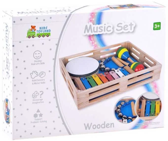 Jokomisiada Medinis instrumentų rinkinys 4in1 žaislas IN0134