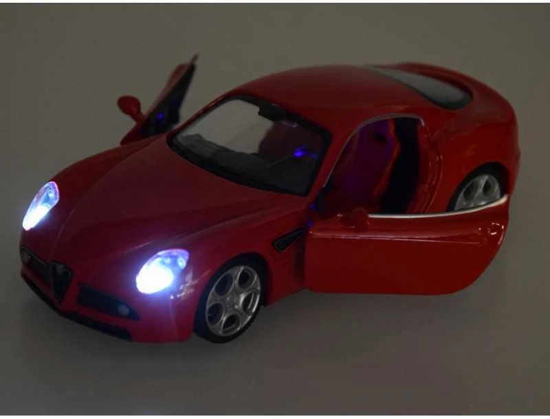 Jokomisiada „Metal Car“ modelių „Alfa Romeo 8c“ konkurso mastelis 1:32 žibintai za4607