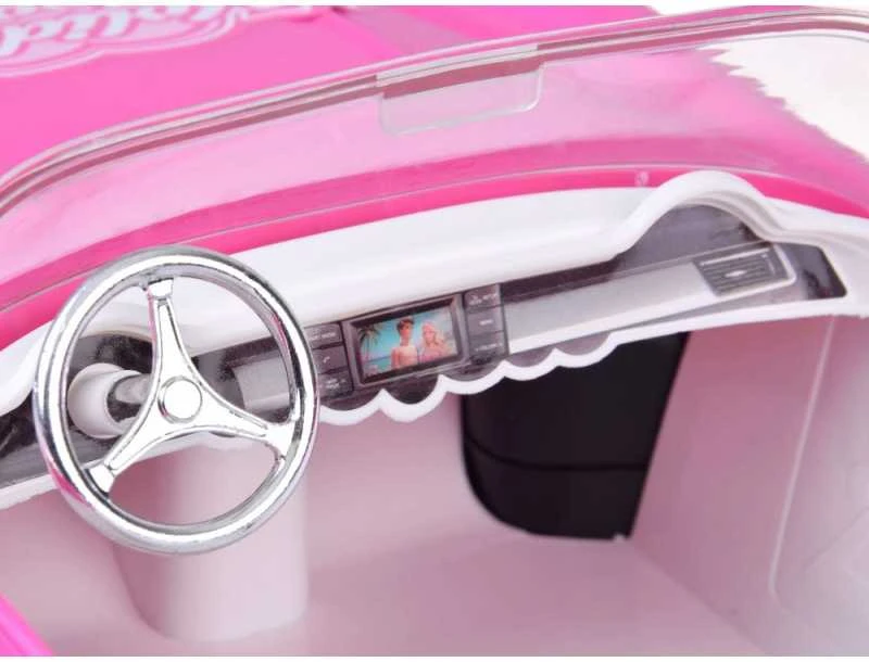 Jokomisiada Remote-Control Retro Cadillac Car + Elegant Doll in Fur RC0745