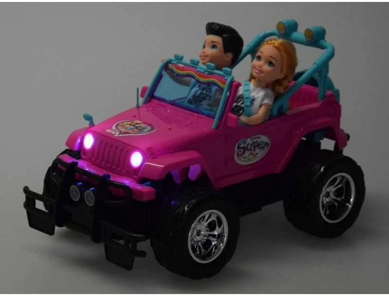 Jokomisiada Remote-controlled Rožinis CAR for dolls + boy and girl RC0734