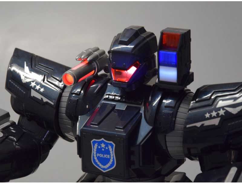 Jokomisiada Remote-controlled POLICE ROBOT - walks, dances, shoots and lights up RC0731