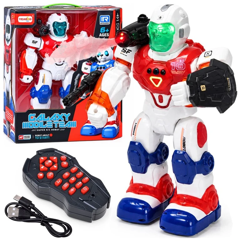 Jokomisiada Remote-controlled robot with remote control and gesture control - water vapor RC0807