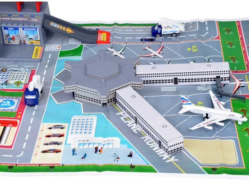 Jokomisiada Nustatyti Oro uosto Parking Plane Cars + Mat ZA5395