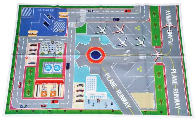 Jokomisiada Nustatyti Oro uosto Parking Plane Cars + Mat ZA5395