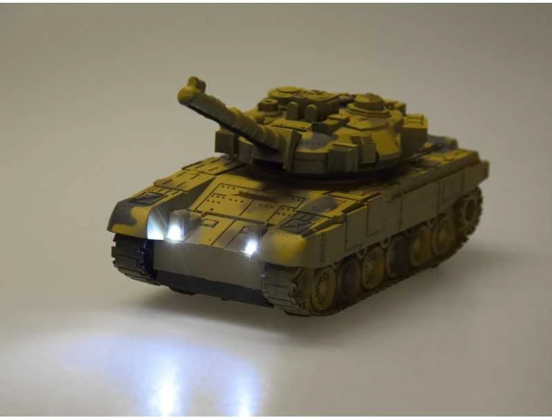 Jokomisiada RC Tank with Remote Control, Rotating Turret, Lights, Realistic Sound