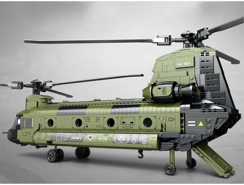 „Jokomisiada Reobrix“ licencijuoti statybiniai blokai CH-47 „Chinook“ sraigtasparnis, 1458 vnt. ZA5802