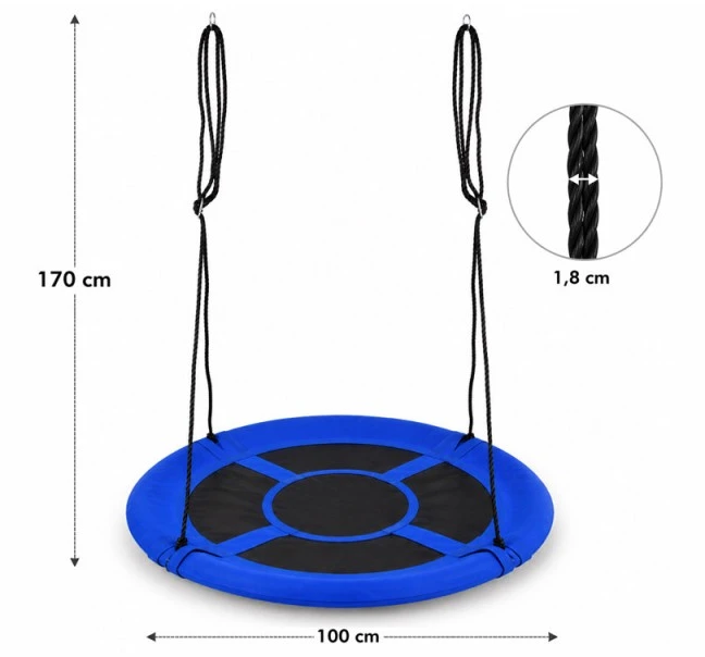 Jokomisiada Stork's Nest Swing ROUND diameter 100cm - max load 150kg SP0877