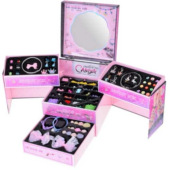 Jokomisiada Foldable jewelry box beads DIY hair ornaments ZA5732