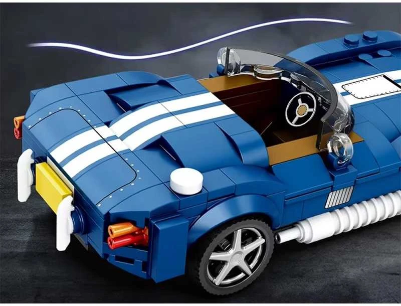 Jokomisiada Techniniai blokai Sportinis automobilis mėlynas klasikinis rodsteris 312 dalių ZA5792
