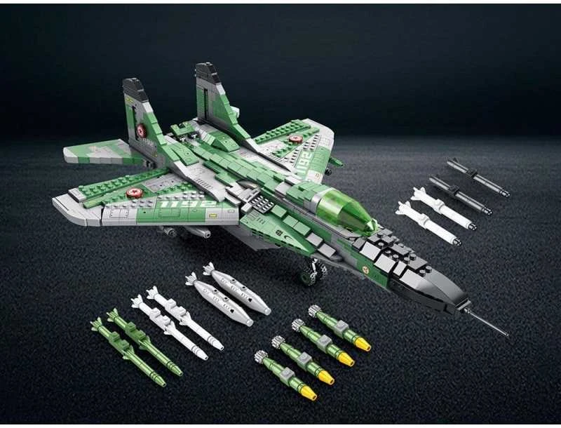 Jokomisiada Techniniai blokai Tolimojo nuotolio naikintuvas MIG-29 1290ele ZA5800