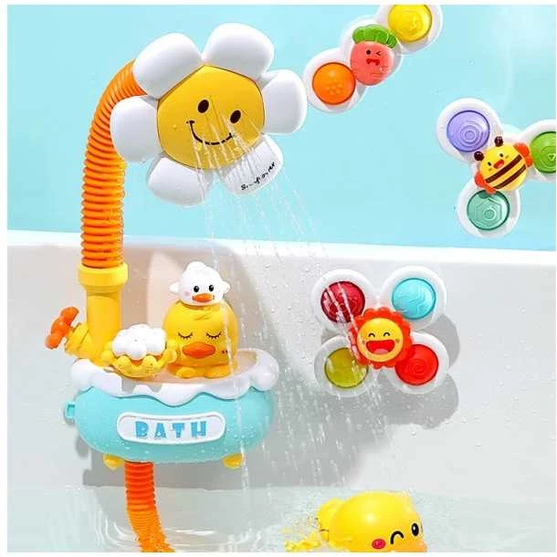 Jokomisiada Bath Shower Toy for Kids – Cute Flower & Duck ZA5928