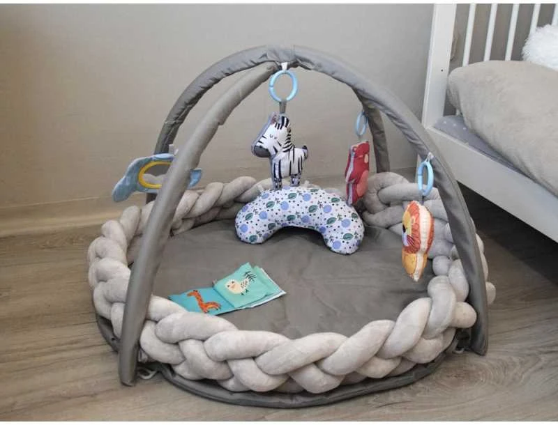 Jokomisiada Play mat with arch and toys + braided braid OTULACZ ZA5875