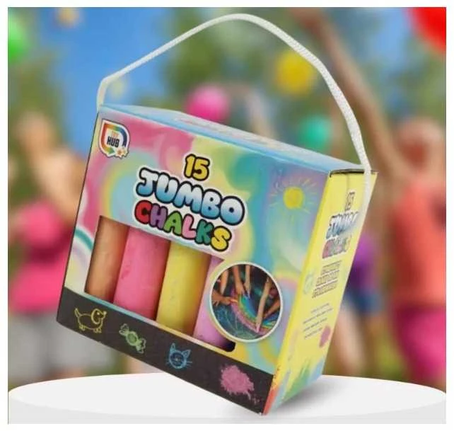 Jumbo storio grindinio kreida 15 el.