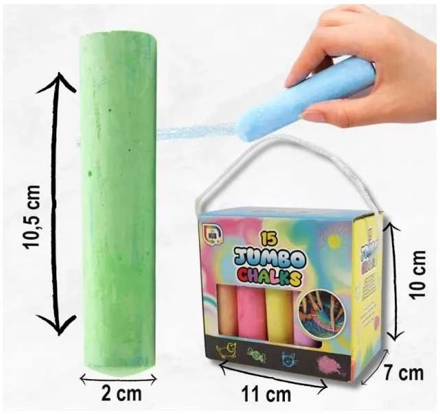Jumbo storio grindinio kreida 15 el.