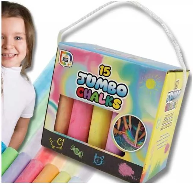 Jumbo storio grindinio kreida 15 el.